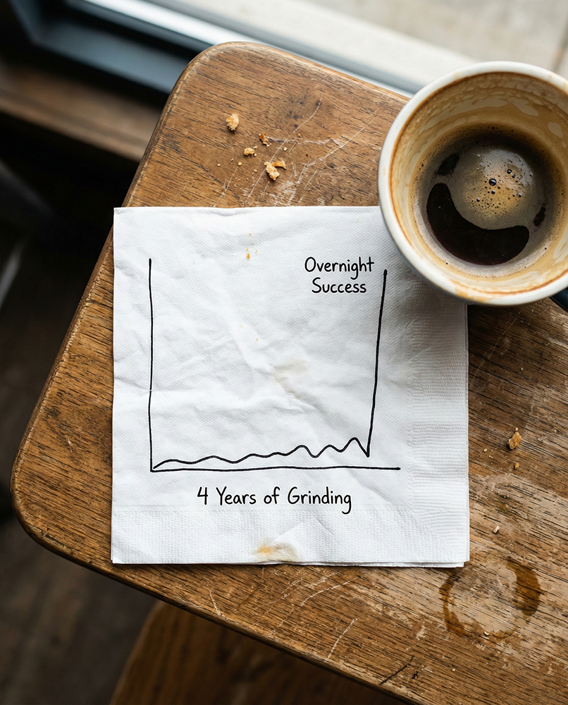 It Took Me Four Years to Become an Overnight Success - Click to buy Strategic Instinct